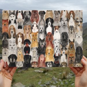 Dog Assembly / Dog Breeds A4 Art Print
