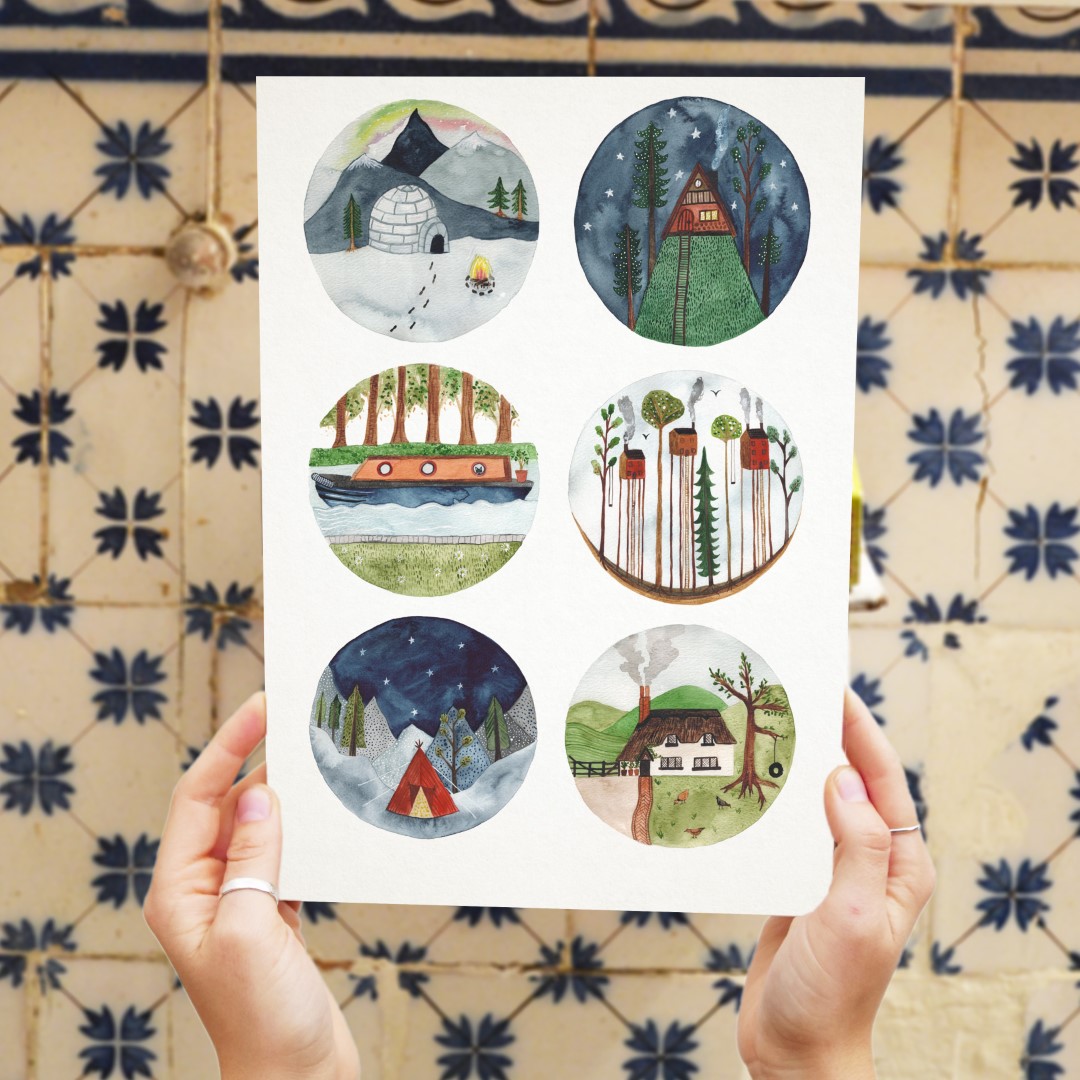 Hattie_Buckwell_Homes_of_the_World_Art_Print_Held