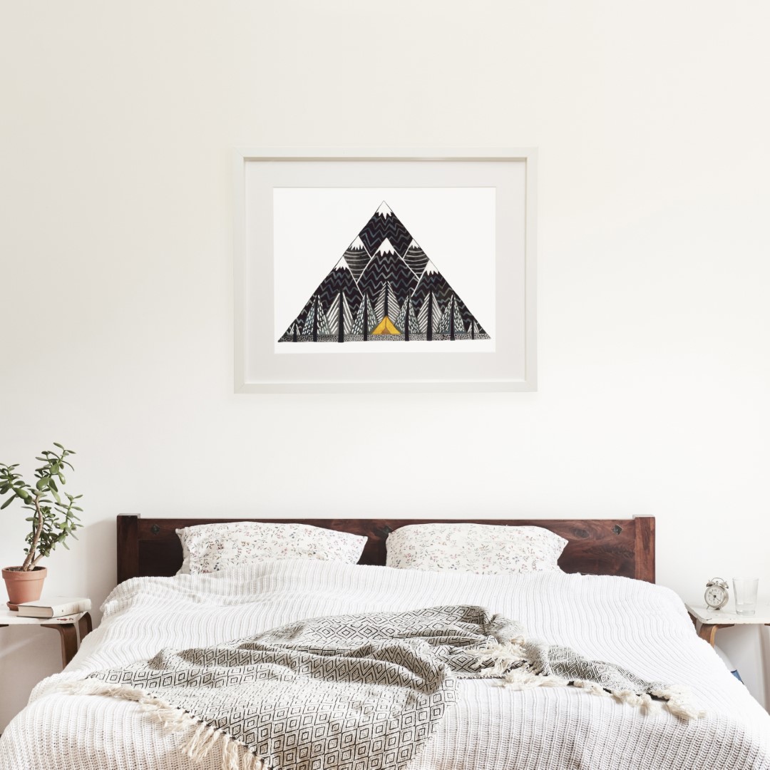 Tent Mountain A4 Art Print - Image 3