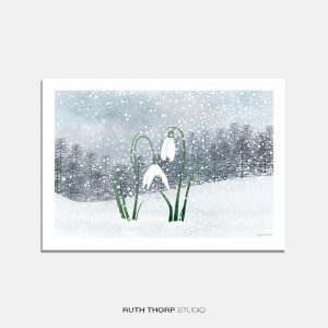 Snowdrops Art Print - Winter Gardens Series