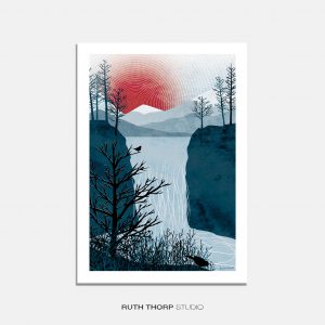 Falling Water Art Print - Northern Sun Series
