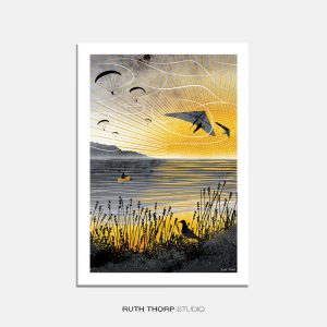 Sunset Flight Art Print
