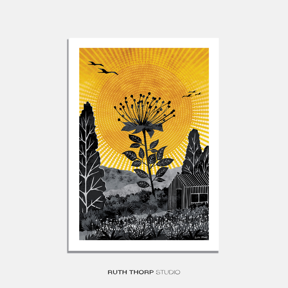 A4 The Tallest Flower Art Print