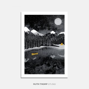 Night Paddle Art Print