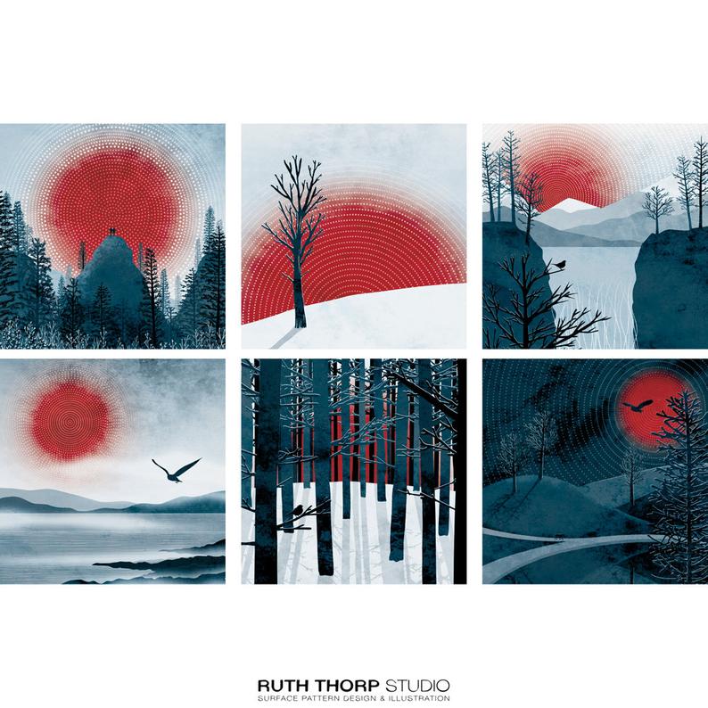 Northern Sun Collection - Box of 12 Cards and Envelopes - Image 3