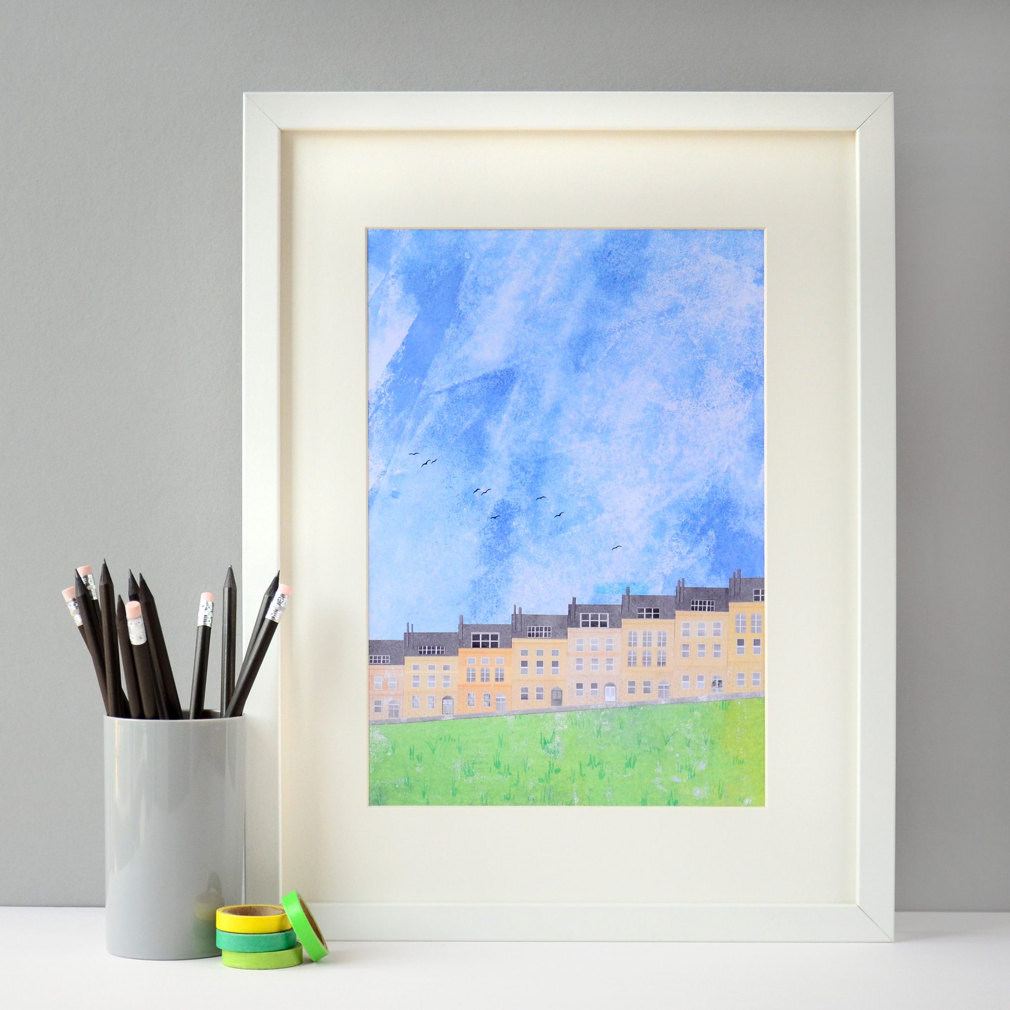 Marlborough Buildings Bath A4 Art Print - Image 2