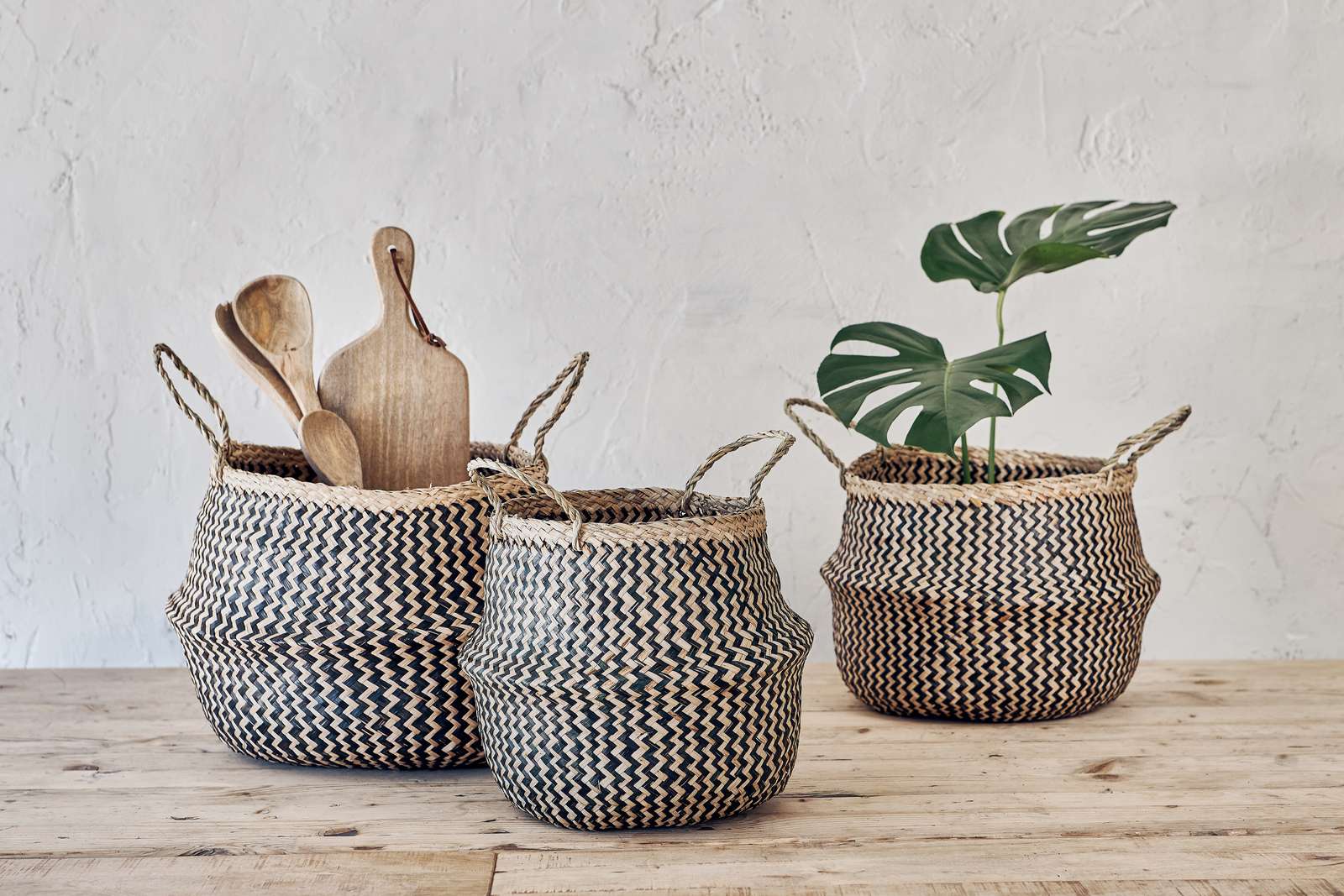 Black and Natural Ekuri Basket - Image 2