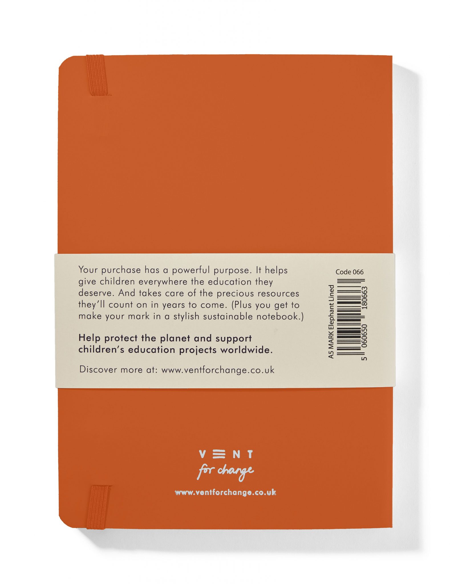 Recycled-Leather-A5-lined-notebook-Burnt-Orange-Back-Wrapped