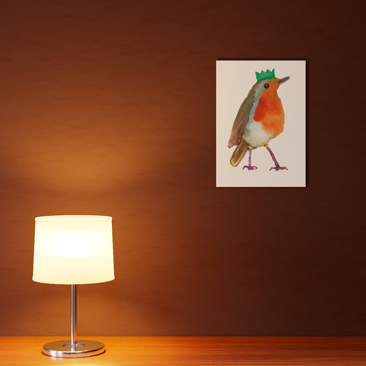 Party Robin A4 Art Print - Image 3