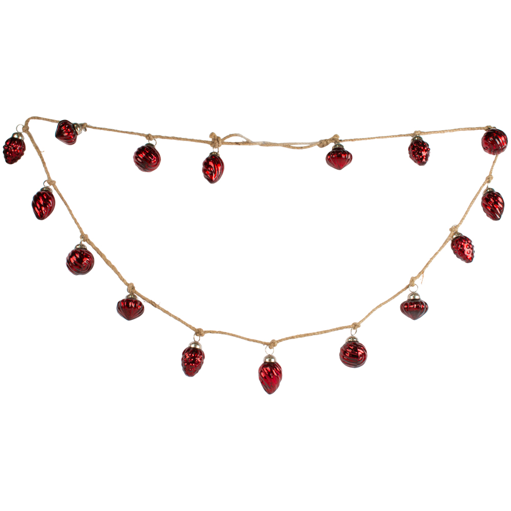 Hanging Garland Decoration - Red - Image 2