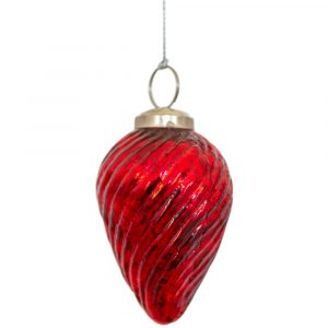Ribbed Gourd Decoration - Red