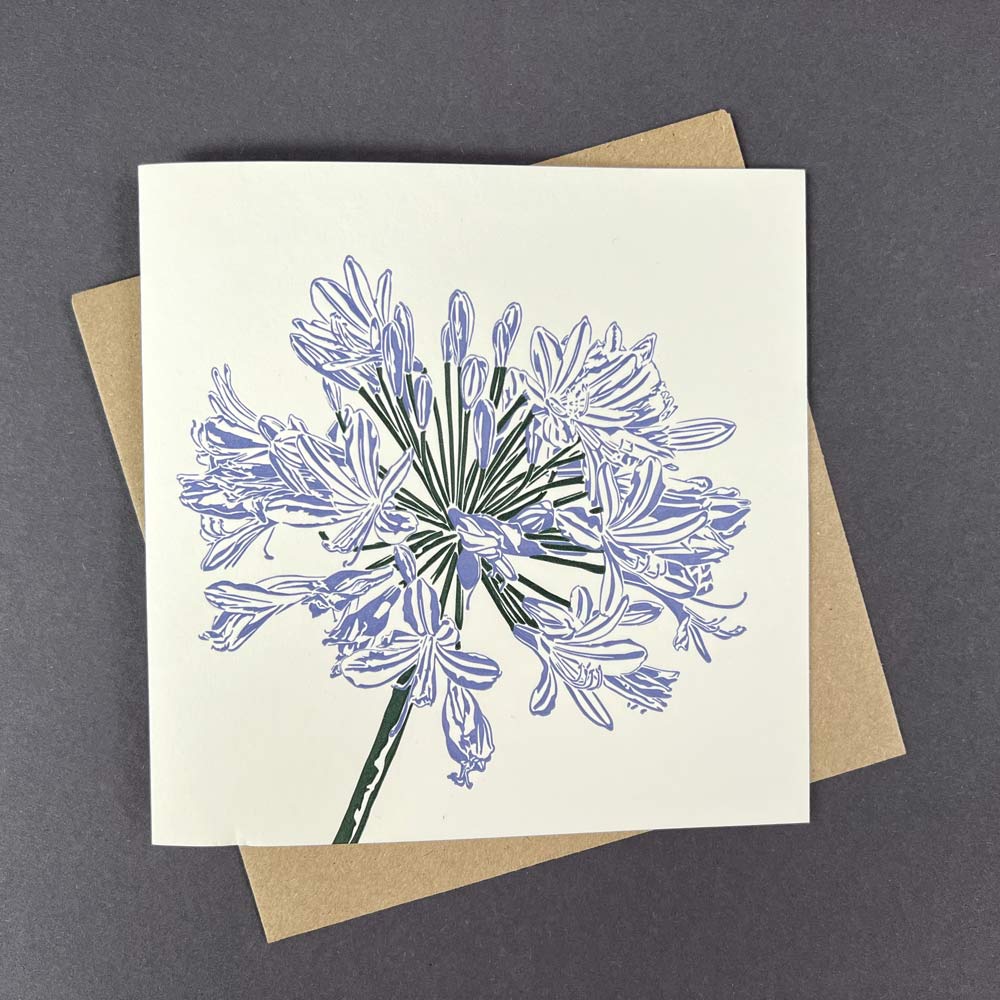 Penguin_Ink_Agapanthus_Card