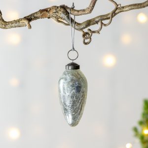 Grand_Illusions_Crackle_Cone_Decoration_Silver