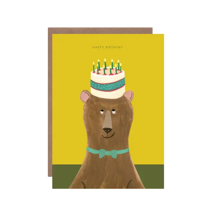 Cake on Bear Birthday Card
