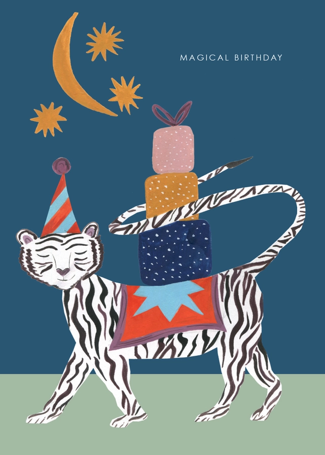 Magical White Tiger Greeting Card