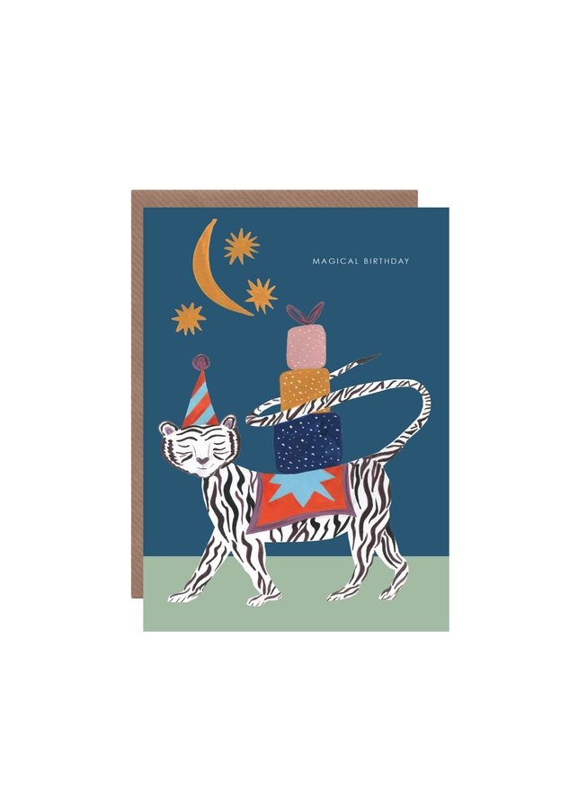 Magical White Tiger Greeting Card - Image 2