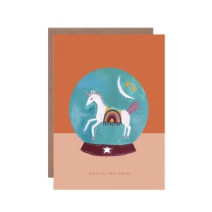 Unicorn Globe Birthday Card