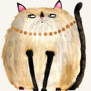 Chantilly Cream Cat Greeting Card