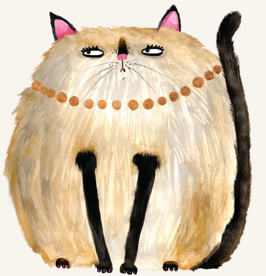 Chantilly Cream Cat Greeting Card