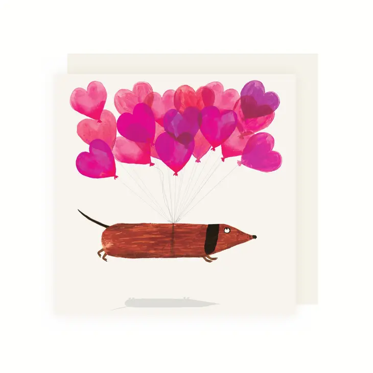 Love Sausage Dog Valentine's Card