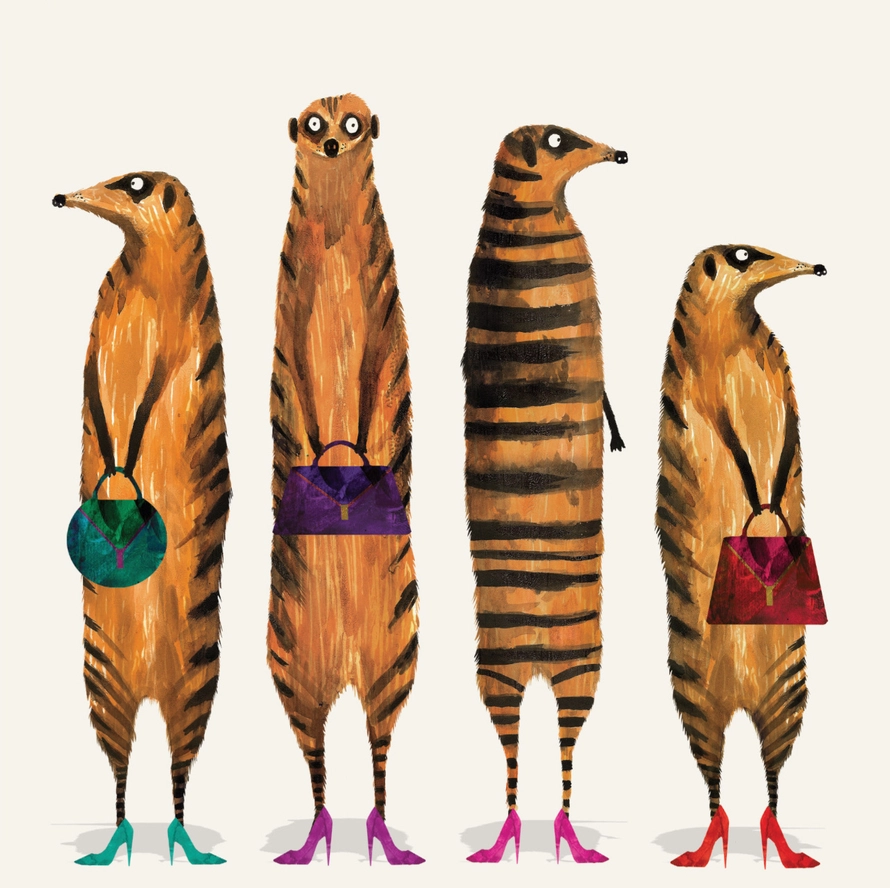 Ladies Night Meerkat Greeting Card