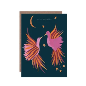 Phoenix Night Sky Valentine's Card / Wedding Card