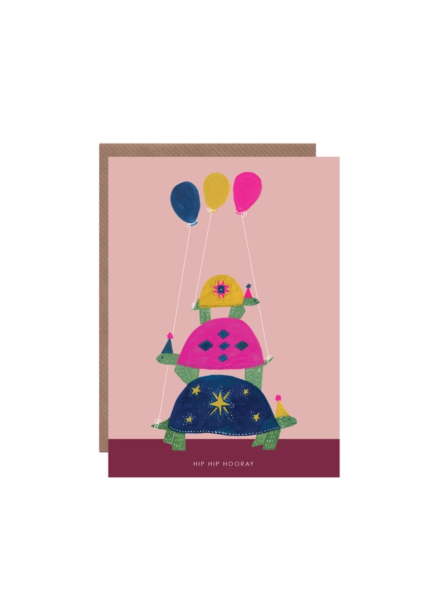 Tortoise Tower Birthday Card