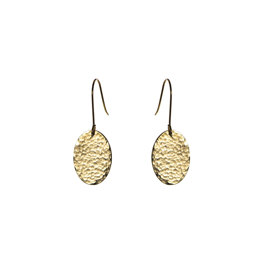 Asha Oval Small Drop Earrings