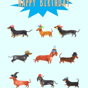 Dachshund Birthday Card