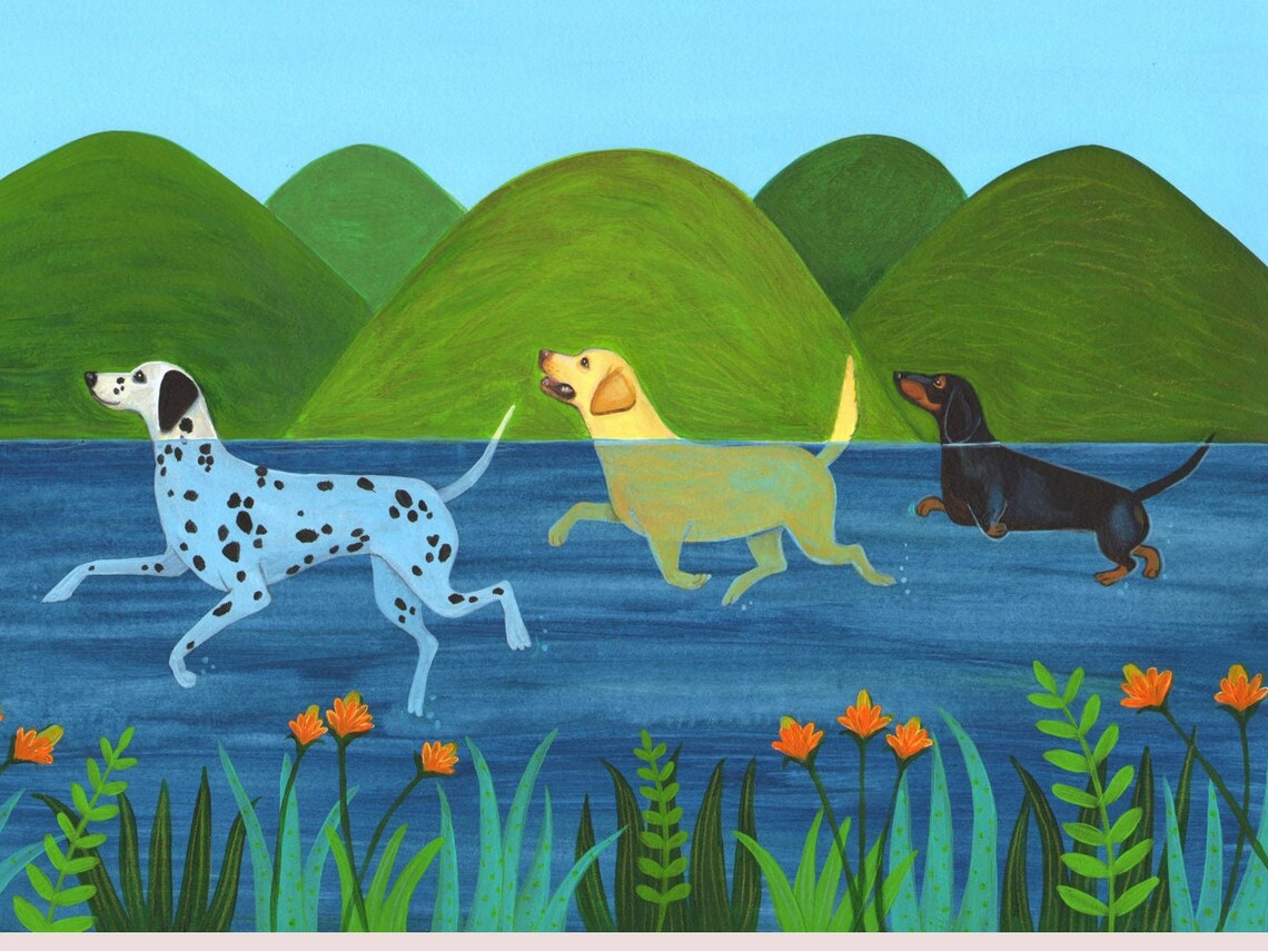 Doggie Paddle Greeting Card - Image 2