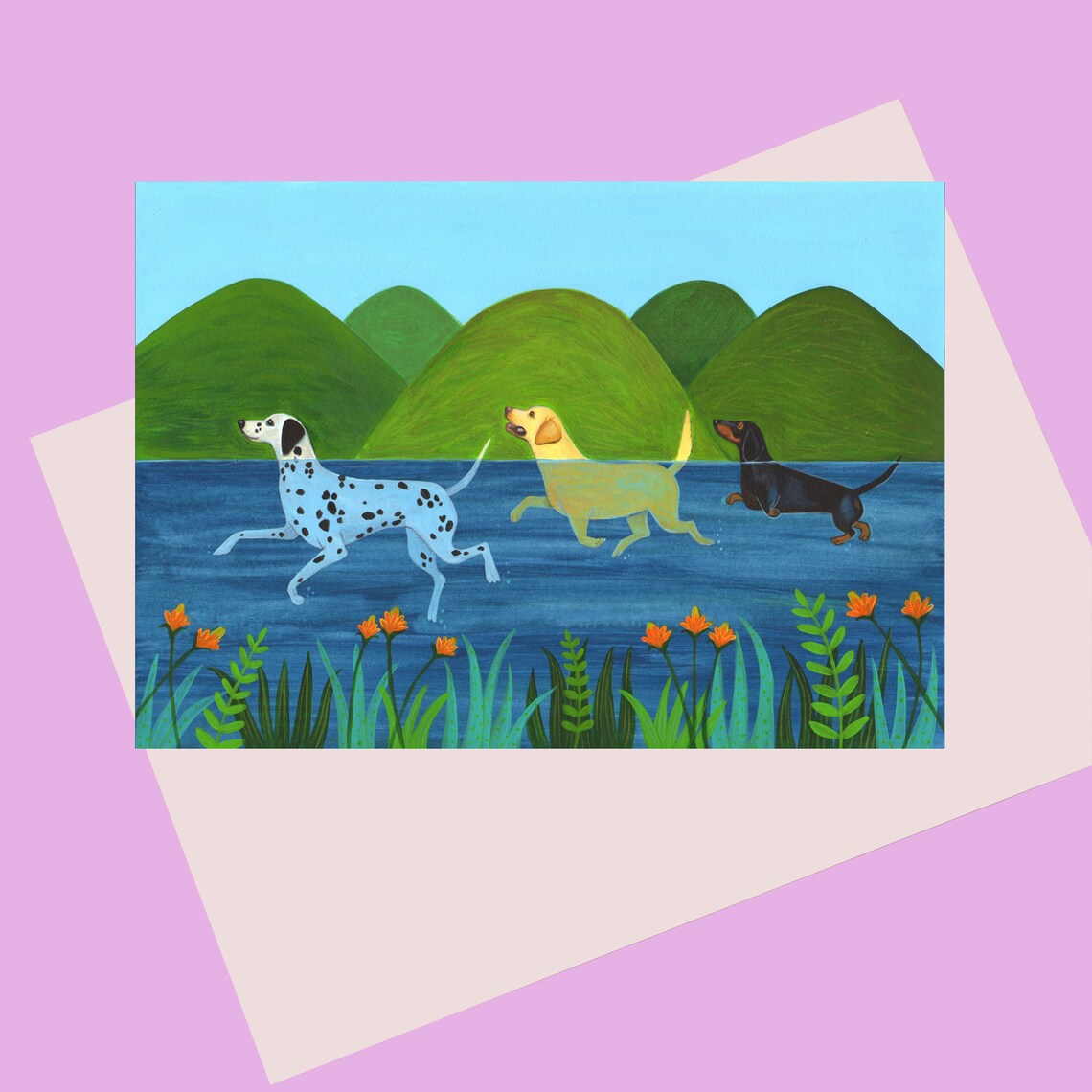 Doggie Paddle Greeting Card - Image 3