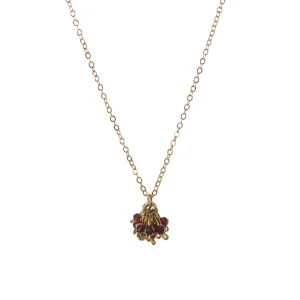 Elizabeth Cluster Necklace red