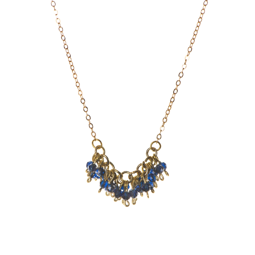 Elizabeth Strand Pendant Necklace - Navy