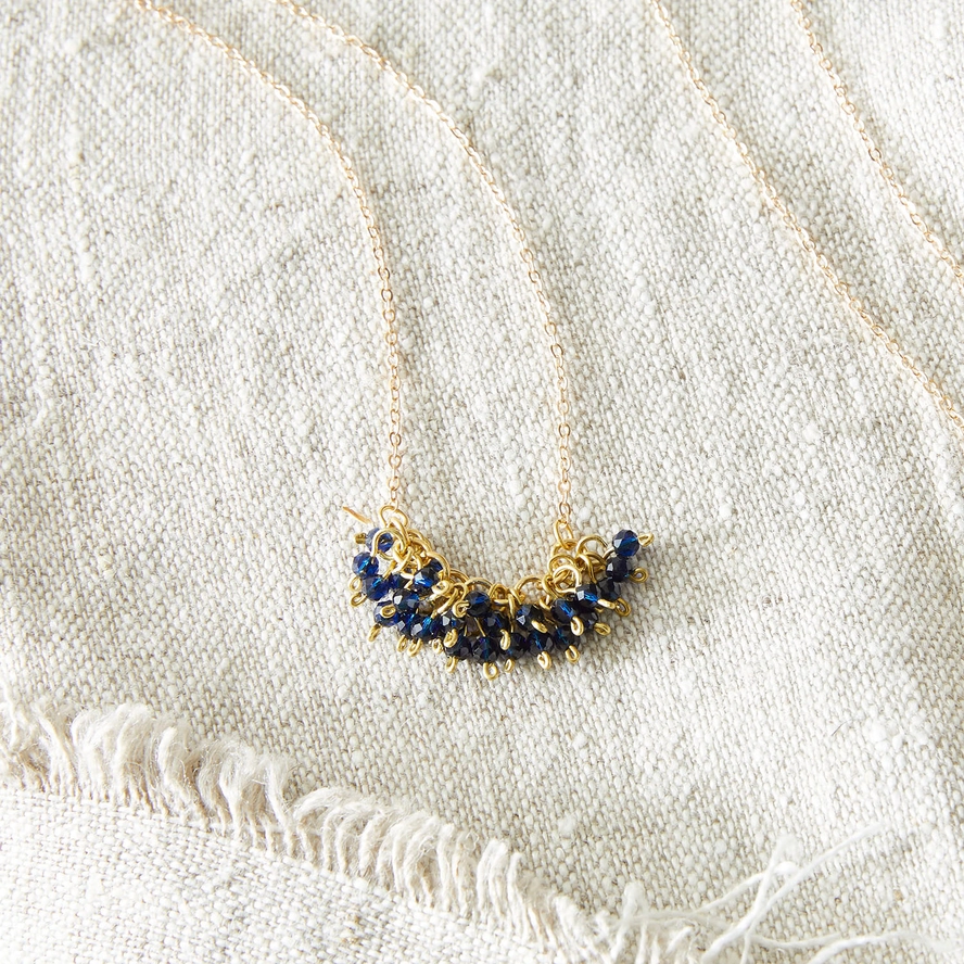 Elizabeth Strand Pendant Necklace - Navy - Image 2