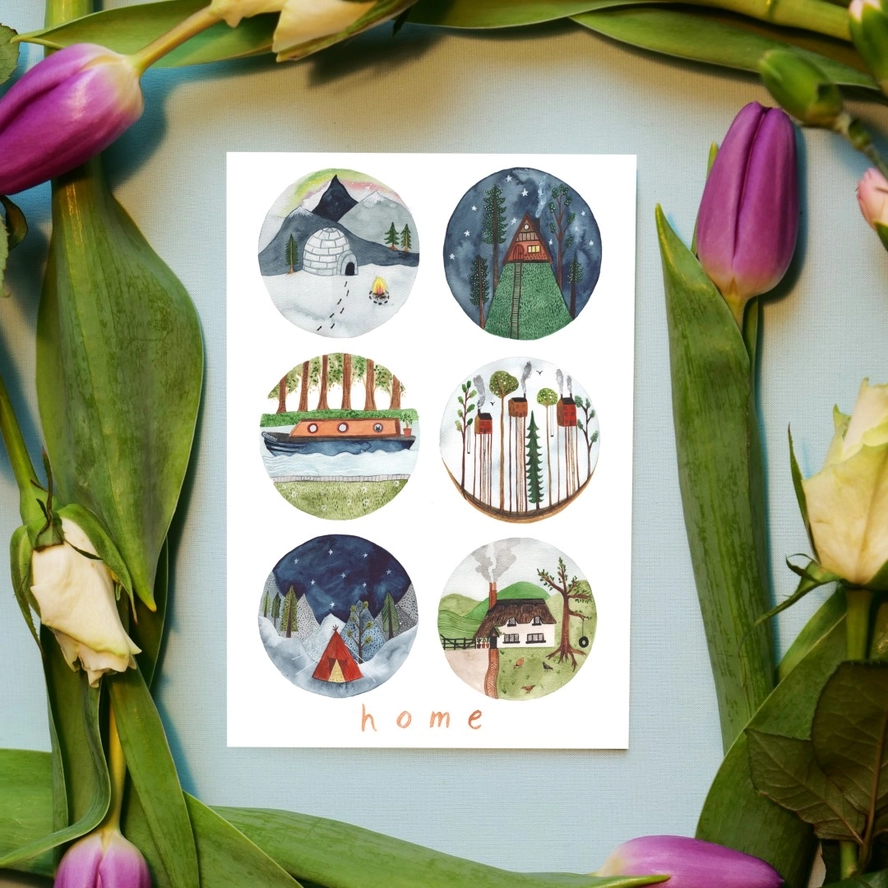 New Home - Homes of the World Greeting Card - Image 2