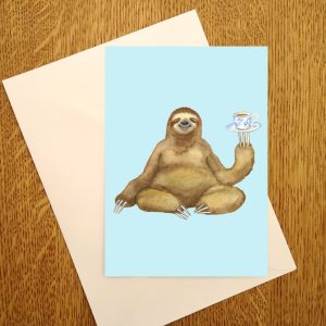 Keep Calm Sloth Greeting Card