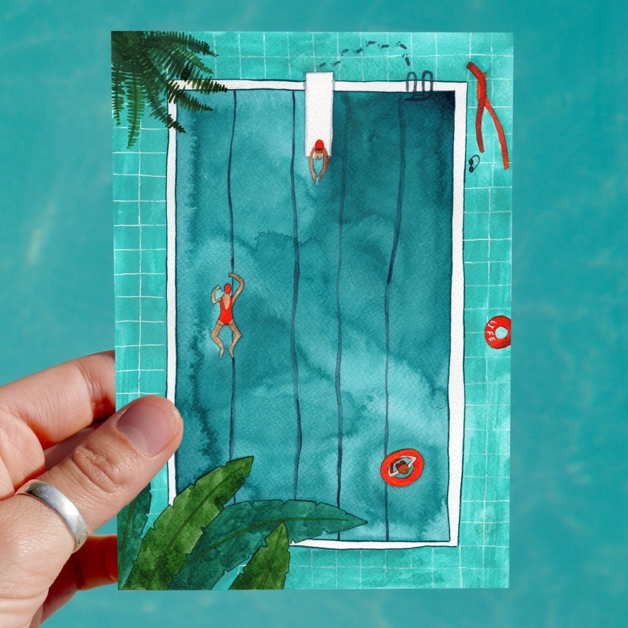 Swimming Pool Greeting Card - Image 2