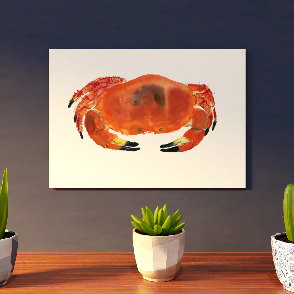 Crab A4 Art Print - Image 3