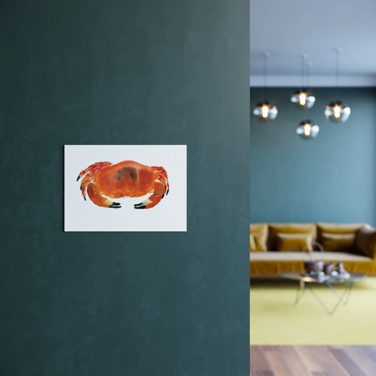 Crab A4 Art Print - Image 5