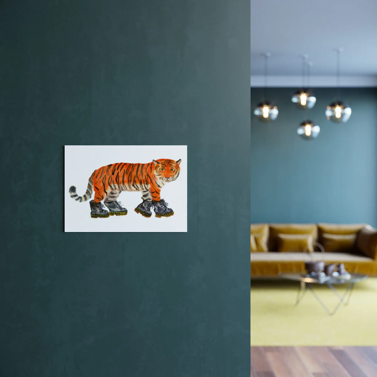 Tiger in Boots Art Print - Image 5