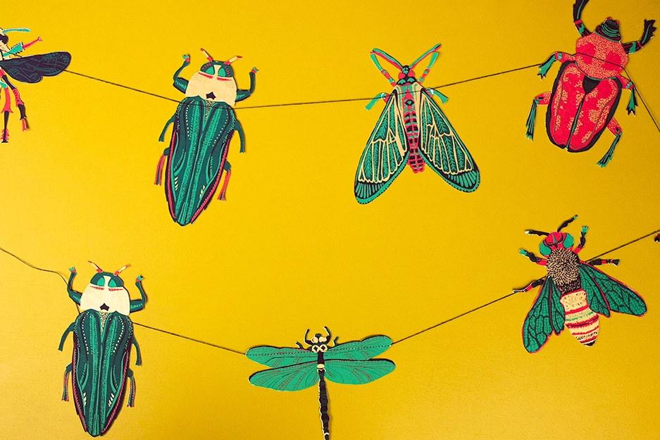 3 Metre Long Paper Insect Garland - Image 2