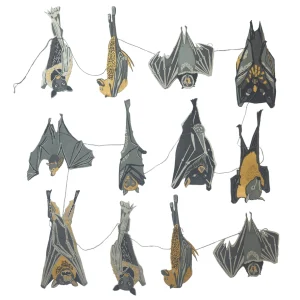 Bats Recycled Paper Garland