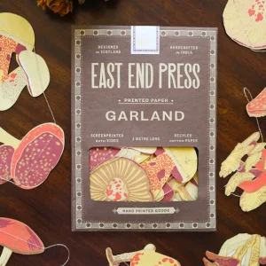 Mushrooms Paper Garland
