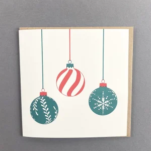 Bauble Trio Christmas Card