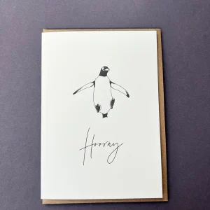 Hooray Penguin Card