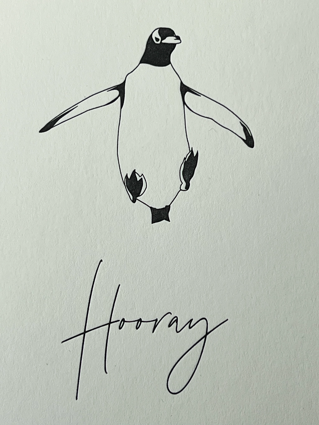 Hooray Penguin Card - Image 2
