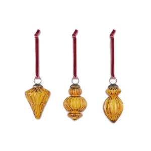 manipur bauble amber set of 3