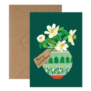 Christmas Hellebores Greeting Card