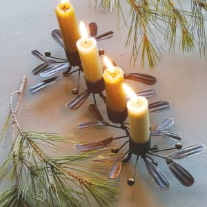 Mistletoe Table Centrepiece for 4 Candles