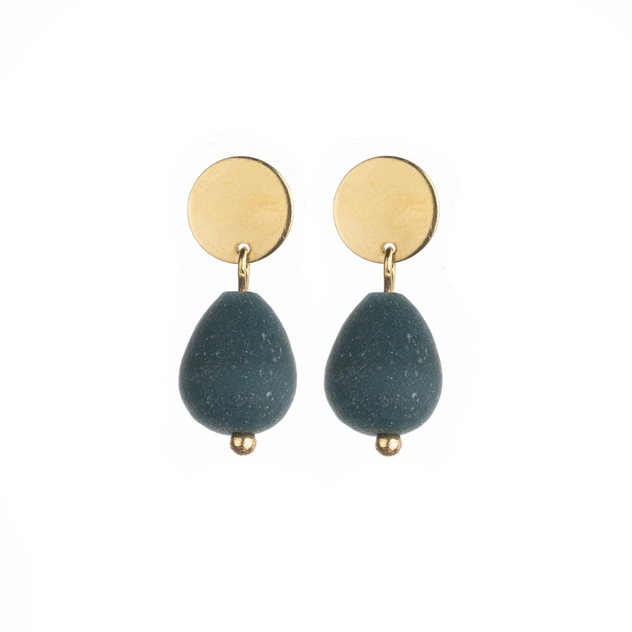 Egyptian Teal Stud Earrings